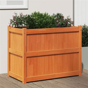 VidaXL Jardini&egrave;re cire marron 90x50x70 cm bois de pin massif