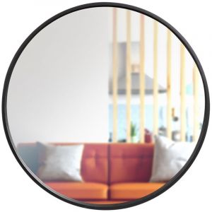 Northix - Miroir mural elegant avec cadre en bois noir pour toutes les pieces