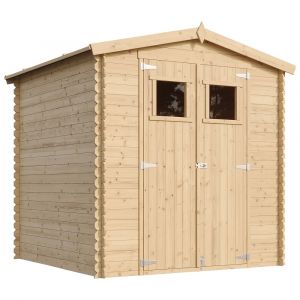 Abri de jardin en bois AVEC SOL TRAITÉ - Stockage extérieur I216xL206xH218 cm/ 3.53 m2 Petit abri à outils, Local à vélos - M343+M343G