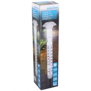 Grundig Thermom&egrave;tre ext&eacute;rieur avec lampe LED 12,5x97 cm