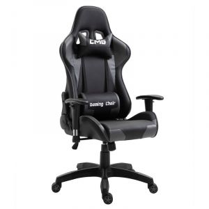 Image de Idimex Chaise de bureau GAMING, revêtement synthétique noir et gris