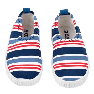 Image de Archimède Chaussures Paul à rayures bleu/blanc/rouge