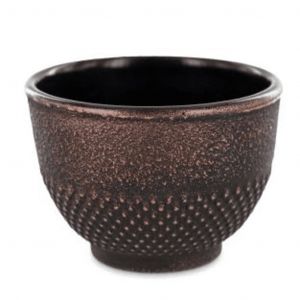Aromandise Tasse en fonte noir et bronze 0,15 L