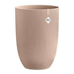 Elho Sereh High 40 - Pot de Fleur - Interieur & Ext&eacute;rieur - Plastique 100% Recycl&eacute; - &Oslash; 39 x H 53.4 cm - Marron/Argile Froide