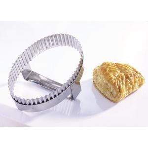 Visiodirect D&eacute;coupoir &agrave; chausson &agrave; poign&eacute;e professionnel en inox 170 x 125 mm