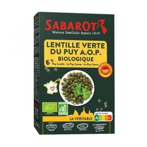 Sabarot Lentilles vertes du Puy Bio A.O.P. paquet de 500g