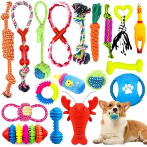 Freosen - 18PCS Jouets pour Chien Jouet Chien Corde Durables Indestructible Jouet à Mâcher Corde de Dentition pour Petit et Moyen Chien
