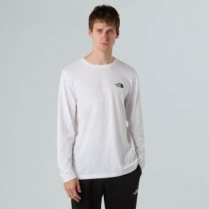 The North Face T-shirt Simple Dome manche longue blanc polaire - M