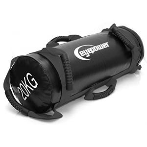 Eyepower 5-20kg Power Bag de Musculation 20x60cm Sac de Sable Sandbag Noir