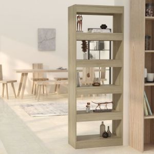 VidaXL Bibliothèque/Séparateur de pièce Chêne sonoma 60x30x166 cm