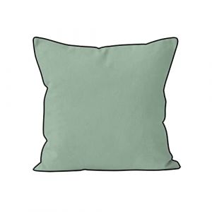 Image de Soleil d'Ocre Coussin en microfibre lavée 40x40 cm boheme vert eau, par Vert