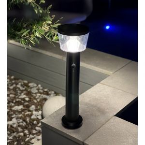 Lumihome Borne solaire led dublin - 6W noir - hauteur-94cm