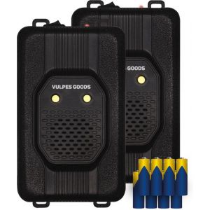 Vulpes Goods Repellent - Marten Repellent - Pest Repellent - Multifunctional Set Indoor & Outdoor - Batteries, 12V & Car Battery - Marters, Mice & Rats - Stone Marten Repellent PRO - 2 pieces - Incl. Batteries
