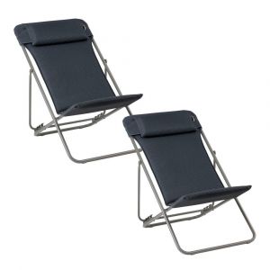 Lot de 2 Transats pliants multi-positions - Maxi Transat + - BeComfort