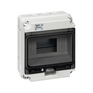 Schneider Electric KAEDRA XT Coffret &eacute;tanche 1 rang&eacute;e 8 modules IP6540A40A