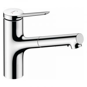 Image de Hansgrohe Zesis M33 Mitigeur Cuisine ComfortZone 150, Eco, douchette extractible, 2 jets, chrome, saillie 220 mm, 74810000 - 74810000