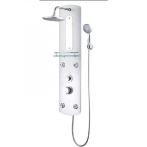 Panneau de douche pomme de douche robinet platique acier inoxydable 110 cm 02_0003429