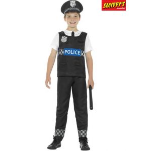 D&eacute;guisement policier noir et blanc gar&ccedil;on 4 6 ans (115/128 cm)