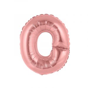 Ballon Métallique à Air Rose Gold 36 cm Lettre O