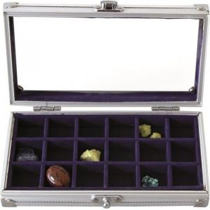 Safe Coffret-vitrine pour minéraux, bijoux, etc.