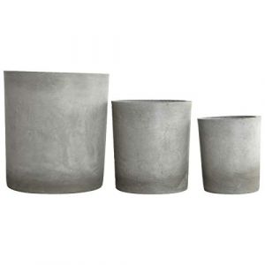 House Doctor Pot de Fleurs en Forme de Vague Gris Clair 18 x 18 cm