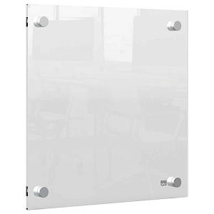 Nobo Mini Tableau Transparent Effaçable en Acrylique pour Bureau, Facile à Effacer, 300 x 300 mm, Feutre Marqueur et Fixations Murales Inclus, 1915619