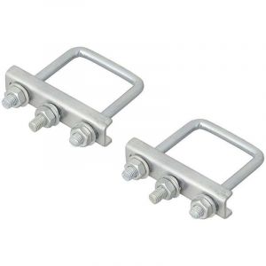 ProPlus Lot de 2 &eacute;triers en U carr&eacute;s 60 mm pour collier de serrage