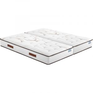 Ebac Literie - Matelas 2x80x200 Repere - Ressorts ensach&eacute;s - Hauteur 26 cm - Soutien ferme