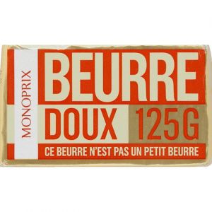 Monoprix Beurre doux - La plaquette de 125g