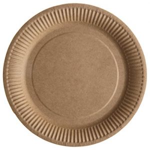 Santex 5154-26, Sachet de 10 assiettes de table Unies, kraft