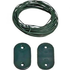 Image de Ribimex Kit De Fixation Vert Pour Brise-Vue Lot De 30 + 4 m De Fil