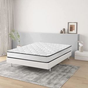 Ensemble Matelas Et Sommier 140x190cm - Frixovel Lit 140x190 Avec Sommier Et Matelas - Matelas 140x190x16-Sommier Tapissier 140x190
