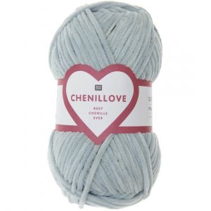 Rico Design Découvrez le Confort et la Douceur de la Pelote Velours Creative Chenillove 100GR de 10 Bleu clair - 10 Bleu clair