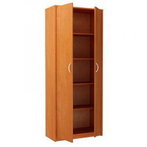 Armoire de Bureau Aulne - Meuble de rangement 5 Etagères Style contemporain - 74 x 35 x 180 cm