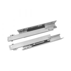 Amig - Lot de 2 rails mod. 45 en acier galvanisé pour meubles, tiroirs ou armoires, extension totale, fermeture automatique et ouverture push-off, résistance : 25 kg/paire, dimensions : 350 mm