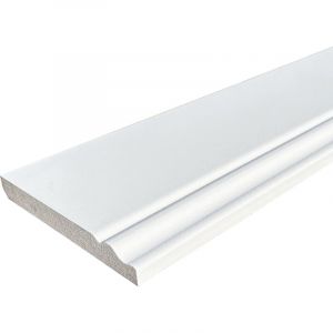 Lot de 5 Plinthes Style Pr&eacute;peint MDF, L.2,44 m x l.10,8 cm x Ep.14 mm