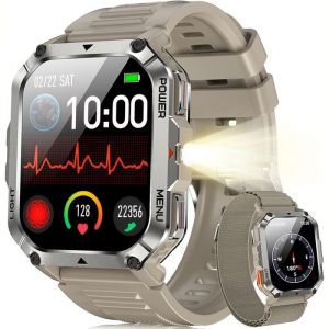 Blackview W70 Pro (Montre connect&eacute;e - 2.01'' - Appels bluetooth) Kaki