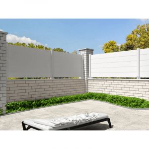 Cl&ocirc;ture panneau plein Blanc L 1911 x H 515 mm 3 lames