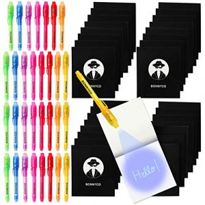 Stylo Encre Invisible et Carnet de Notes, Pack de 32 Petits Cadeaux Anniversaire pour Garçons et Filles | Cadeau Anniversaire Enfants, Cotillons, Jouets Pinata | Pochette Surprise, Prix d'École Élèves