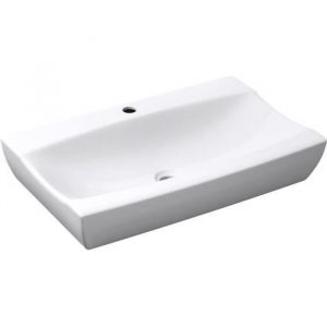 Mai & Mai Lavabo suspendu vasque à poser blanc lave mains salle de bain avec perçage de robinet sans trop plein BR890