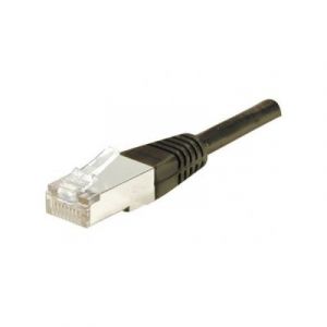 Cordon RJ45 cat rie 6 F/UTP noir 0,15 m