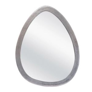 Table passion Miroir métal ¿uf argent 63 x 52 cm