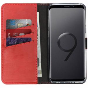 Selencia Étui de téléphone en cuir véritable Samsung Galaxy S9