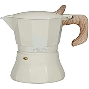 Oroley ''MACHINE À Café En Aluminium De 6 Tasses Modele: ''''PETRA'''' Couleur Crème.''
