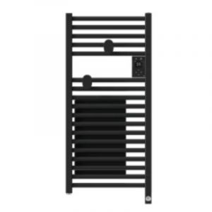 Thermor Sèche-serviettes étroit connecté Riva 5 - 300+1000W - Avec soufflerie - Noir carbone