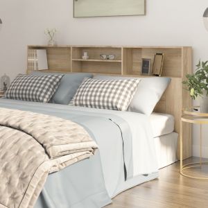 VidaXL Armoire de t&ecirc;te de lit Ch&ecirc;ne sonoma 200x19x103,5 cm