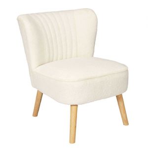 Fauteuil Scandinave Design "Erika" 72cm Blanc Prix