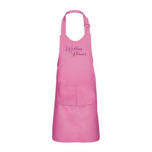 Fabulous Tablier Cuisine Enfant 2 Poches Rose Wedding Planner Calligraphie - Haut de gamme
