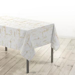 Douceur d'Int&eacute;rieur, Nappe Rectangle (150 x 300 cm) Granitor, Polyester Imprim&eacute; M&eacute;tallis&eacute;