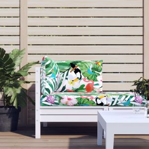 VidaXL Coussins de palette 3 pcs multicolore tissu Oxford - Vert et rose